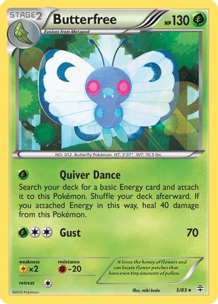 Butterfree 005/83  - Reverse Holofoil Generations