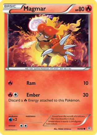 Magmar 016/83  - Reverse Holofoil Generations