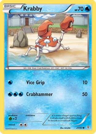 Krabby 021/83  - Reverse Holofoil Generations
