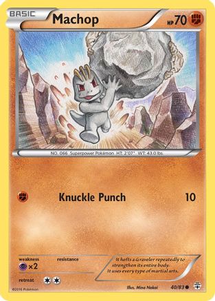Machop 040/83  - Reverse Holofoil Generations