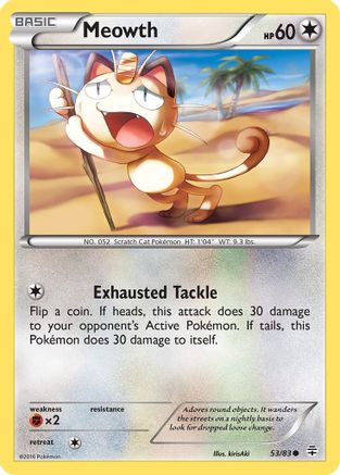 Meowth 053/83  - Reverse Holofoil Generations