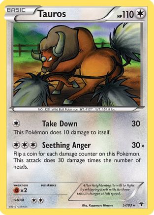 Tauros 057/83  - Reverse Holofoil Generations
