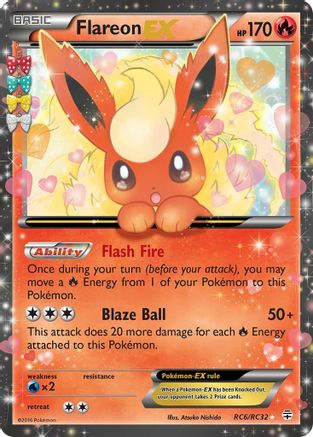 Flareon EX RC6/RC32  - Holofoil Generations Radiant Collection