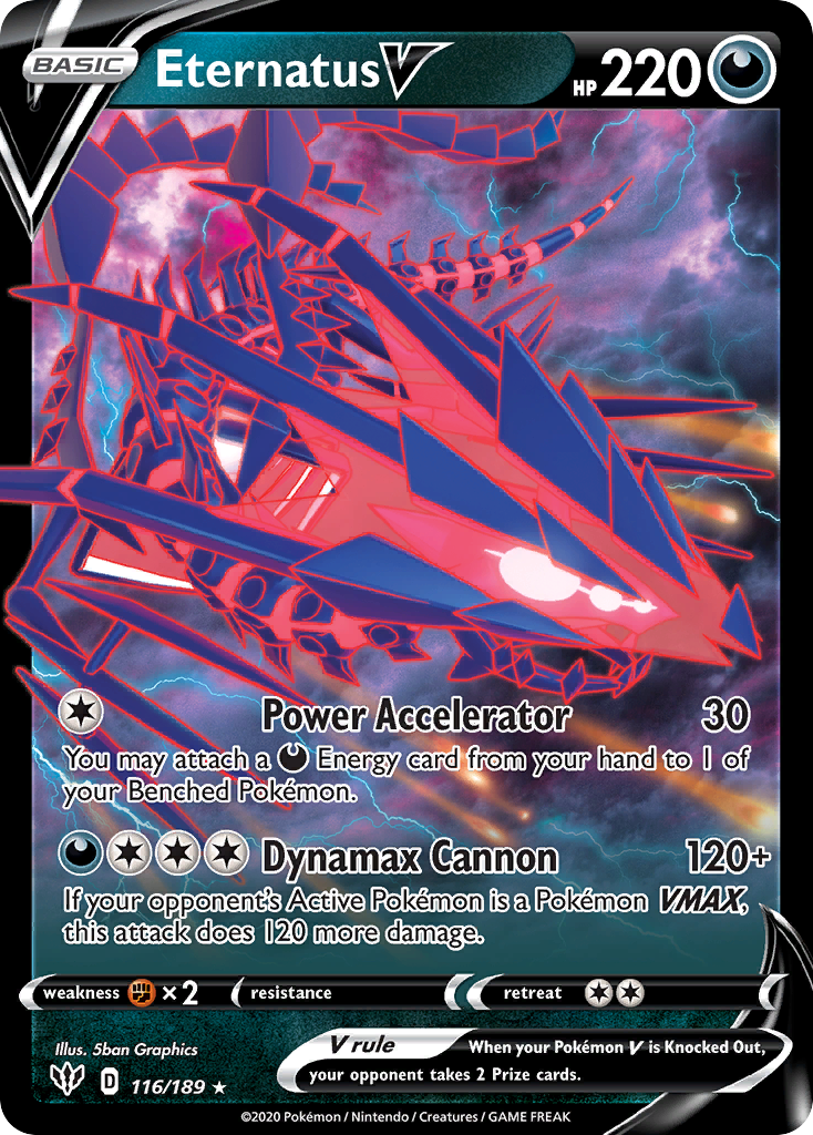 Eternatus V 116/189 - Holofoil Darkness Ablaze