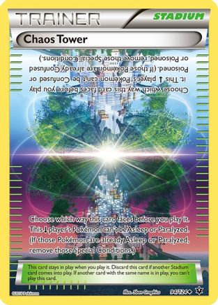 Chaos Tower 094/124  - Reverse Holofoil XY  Fates Collide