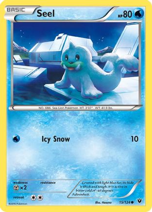 Seel 015/124  - Reverse Holofoil XY  Fates Collide