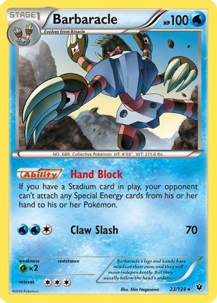 Barbaracle 023/124  - Reverse Holofoil XY  Fates Collide