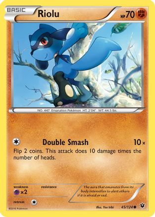 Riolu 045/124  - Reverse Holofoil XY  Fates Collide
