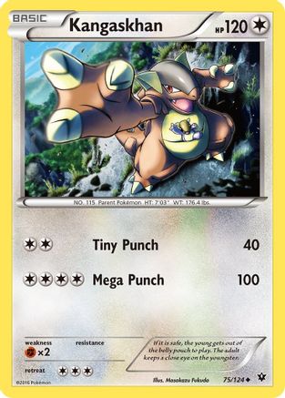 Kangaskhan 075/124  - Reverse Holofoil XY  Fates Collide