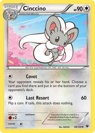 Cinccino 088/124  - Reverse Holofoil XY  Fates Collide