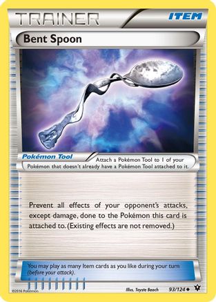 Bent Spoon 093/124  - Reverse Holofoil XY  Fates Collide