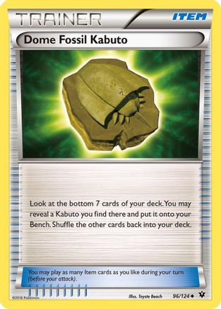 Dome Fossil Kabuto 096/124  - Reverse Holofoil XY  Fates Collide