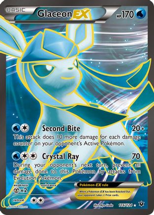 Glaceon EX (Full Art) 116/124  - Holofoil XY  Fates Collide