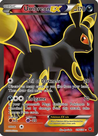 Umbreon EX (Full Art) 119/124  - Holofoil XY  Fates Collide