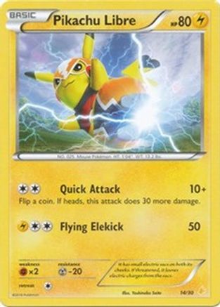 Pikachu Libre (14 (14 - Non-Holo) 014  XY Trainer Kit Pikachu Libre & Suicune