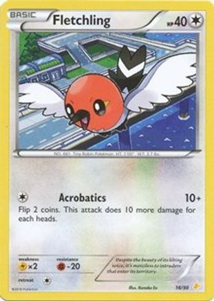Fletchling 016  XY Trainer Kit Pikachu Libre & Suicune