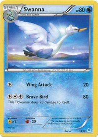 Swanna (27) (27) 027  XY Trainer Kit Pikachu Libre & Suicune