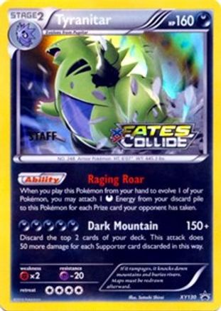 Tyranitar (Prerelease) [Staff] XY130  - Holofoil XY Promos