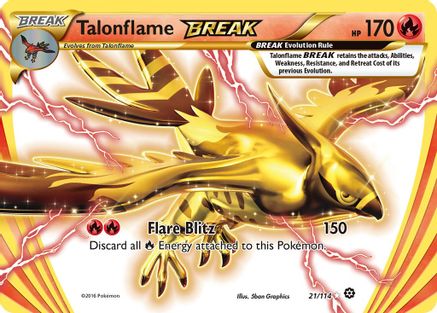 Talonflame BREAK 021/114  - Holofoil XY  Steam Siege