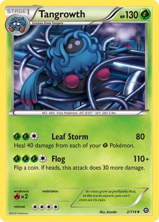 Tangrowth 002/114  - Reverse Holofoil XY  Steam Siege