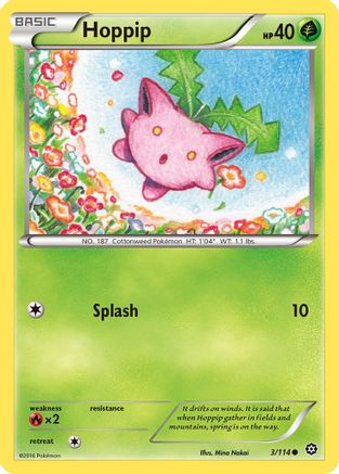 Hoppip 003/114 - Reverse Holofoil Steam Siege