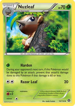 Nuzleaf 010/114  - Reverse Holofoil XY  Steam Siege