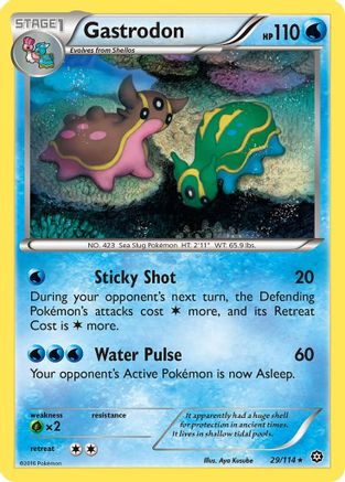 Gastrodon 029/114  - Reverse Holofoil XY  Steam Siege