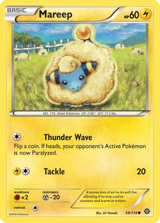Mareep 038/114  - Reverse Holofoil XY  Steam Siege