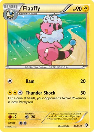 Flaaffy 039/114  - Reverse Holofoil XY  Steam Siege