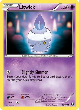 Litwick 048/114  - Reverse Holofoil XY  Steam Siege