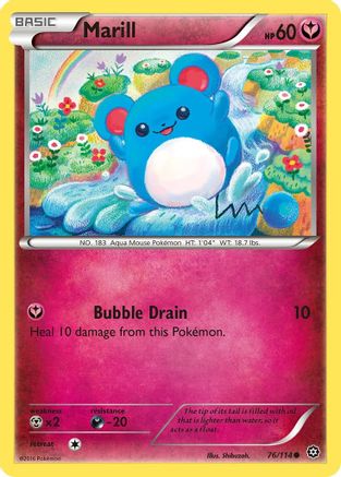 Marill 076/114  - Reverse Holofoil XY  Steam Siege