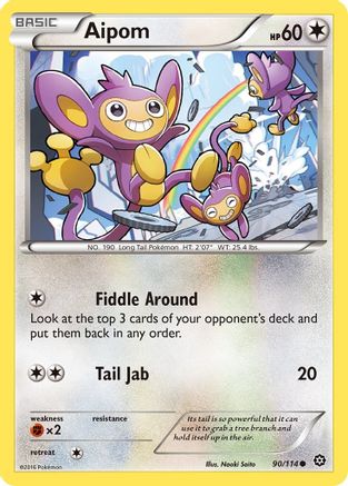 Aipom 090/114  - Reverse Holofoil XY  Steam Siege