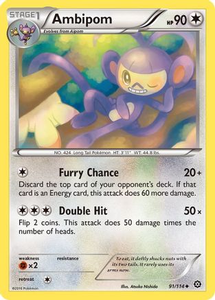 Ambipom 091/114  - Reverse Holofoil XY  Steam Siege