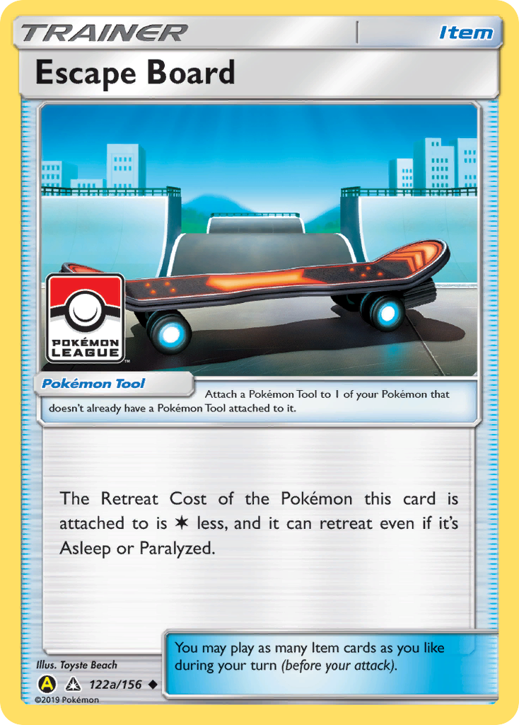 Escape Board (Pokemon League) 122a/156  - Reverse Holofoil League & Championship Cards