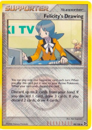 Felicity's Drawing (League Promo) 098/106  - Reverse Holofoil League & Championship Cards