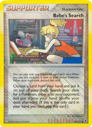 Bebe's Search (League Promo) 089/111  - Reverse Holofoil League & Championship Cards