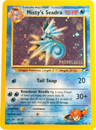 Misty's Seadra (Prerelease) 009/132 - Holofoil WoTC Promo