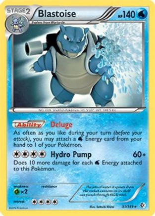 Blastoise (BW Boundaries Crossed) 031/149  Deck Exclusives
