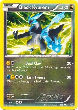 Black Kyurem (BW Boundaries Crossed) 100/149  - Holofoil Deck Exclusives