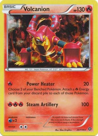Volcanion (Cracked Ice Holo) 025/114  - Holofoil Deck Exclusives