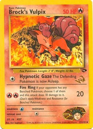 Brock's Vulpix [W Stamped] 037/132 WoTC Promo