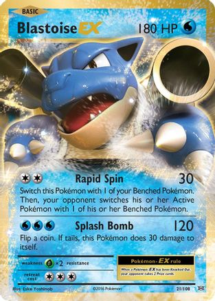 Blastoise EX 021/108  - Holofoil XY  Evolutions