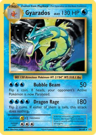 Gyarados 034/108  - Reverse Holofoil XY  Evolutions