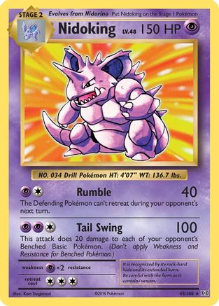 Nidoking 045/108  - Reverse Holofoil XY  Evolutions