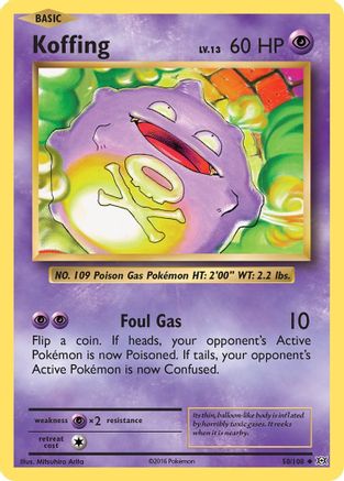 Koffing 050/108  - Reverse Holofoil XY  Evolutions
