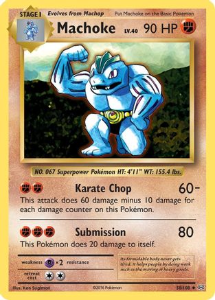 Machoke 058/108  - Reverse Holofoil XY  Evolutions