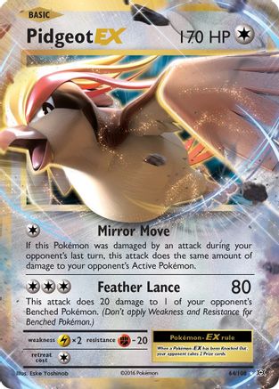 Pidgeot EX 064/108  - Holofoil XY  Evolutions