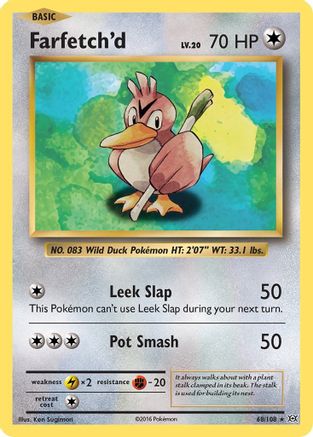 Farfetch'd 068/108  - Reverse Holofoil XY  Evolutions