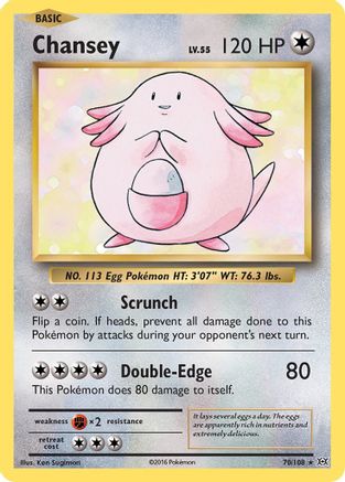 Chansey 070/108  - Reverse Holofoil XY  Evolutions
