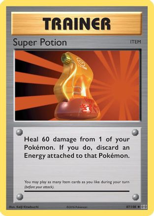 Super Potion 087/108  - Reverse Holofoil XY  Evolutions